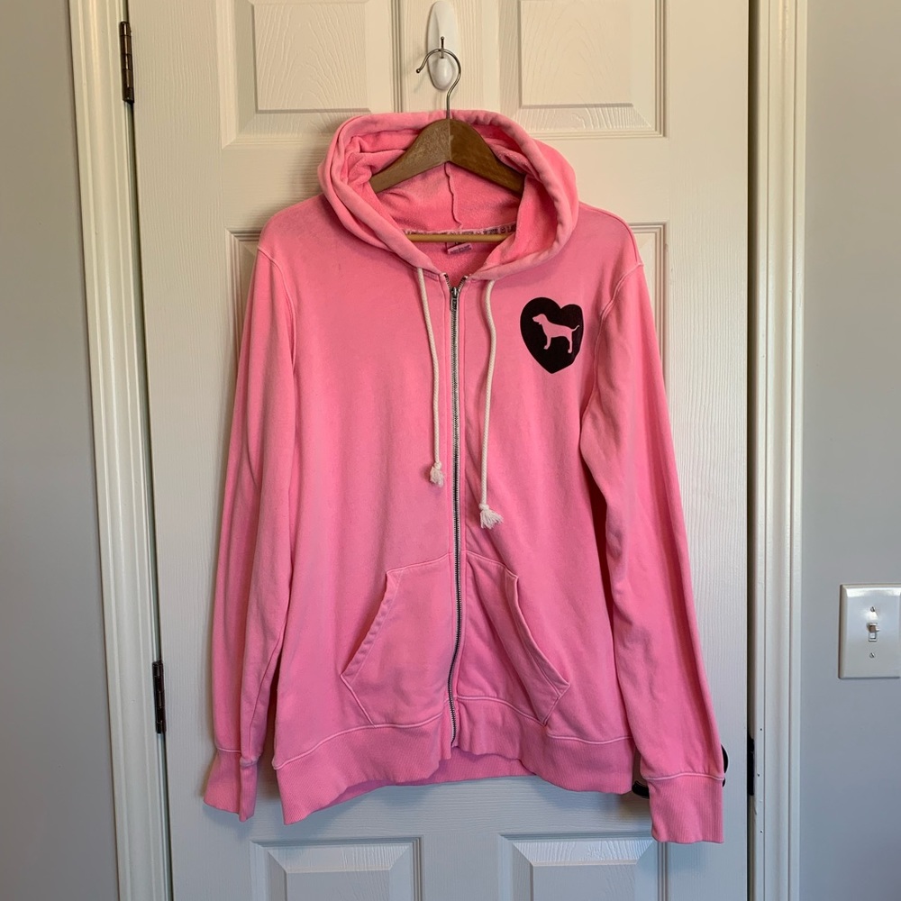 Victoria's Secret PINK Zip-Up Oversized Hoodie - Large